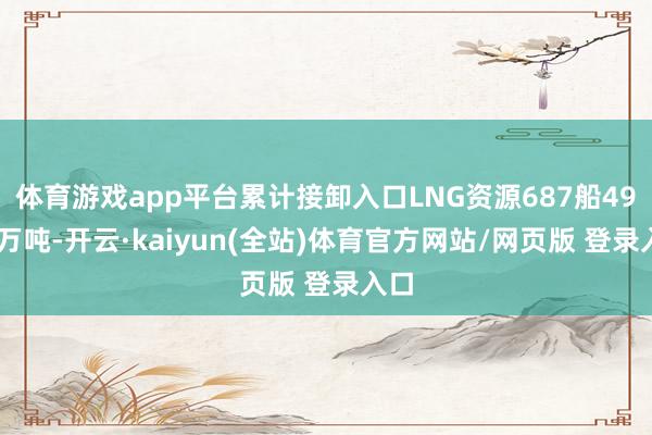 体育游戏app平台累计接卸入口LNG资源687船4901万吨-开云·kaiyun(全站)体育官方网站/网页版 登录入口