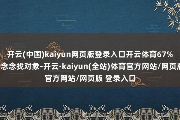 开云(中国)kaiyun网页版登录入口开云体育67%示意“即使念念找对象-开云·kaiyun(全站)体育官方网站/网页版 登录入口