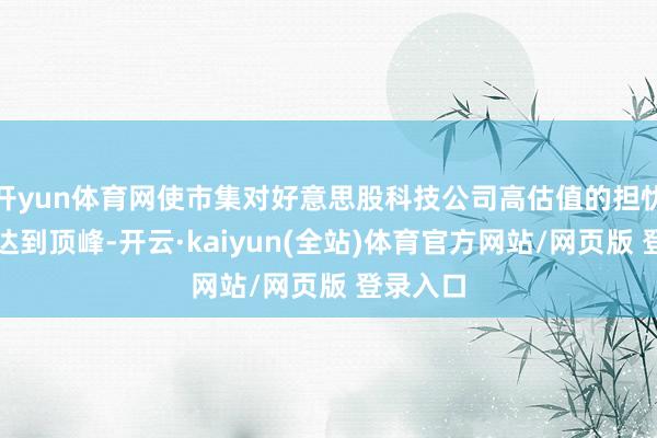 开yun体育网使市集对好意思股科技公司高估值的担忧在周一达到顶峰-开云·kaiyun(全站)体育官方网站/网页版 登录入口